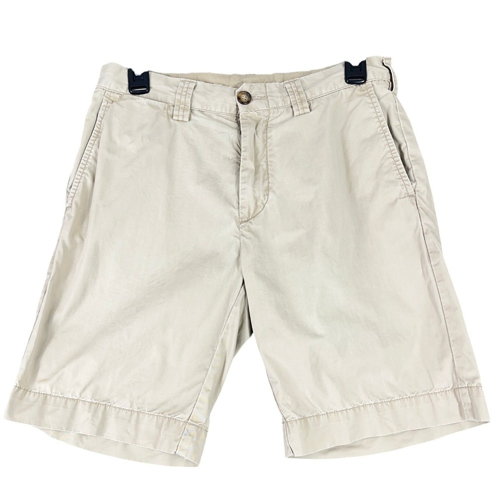 Polo Ralph Lauren Chino Shorts Khaki Tan Cotton Twill Flat Front Pockets 30 Mens